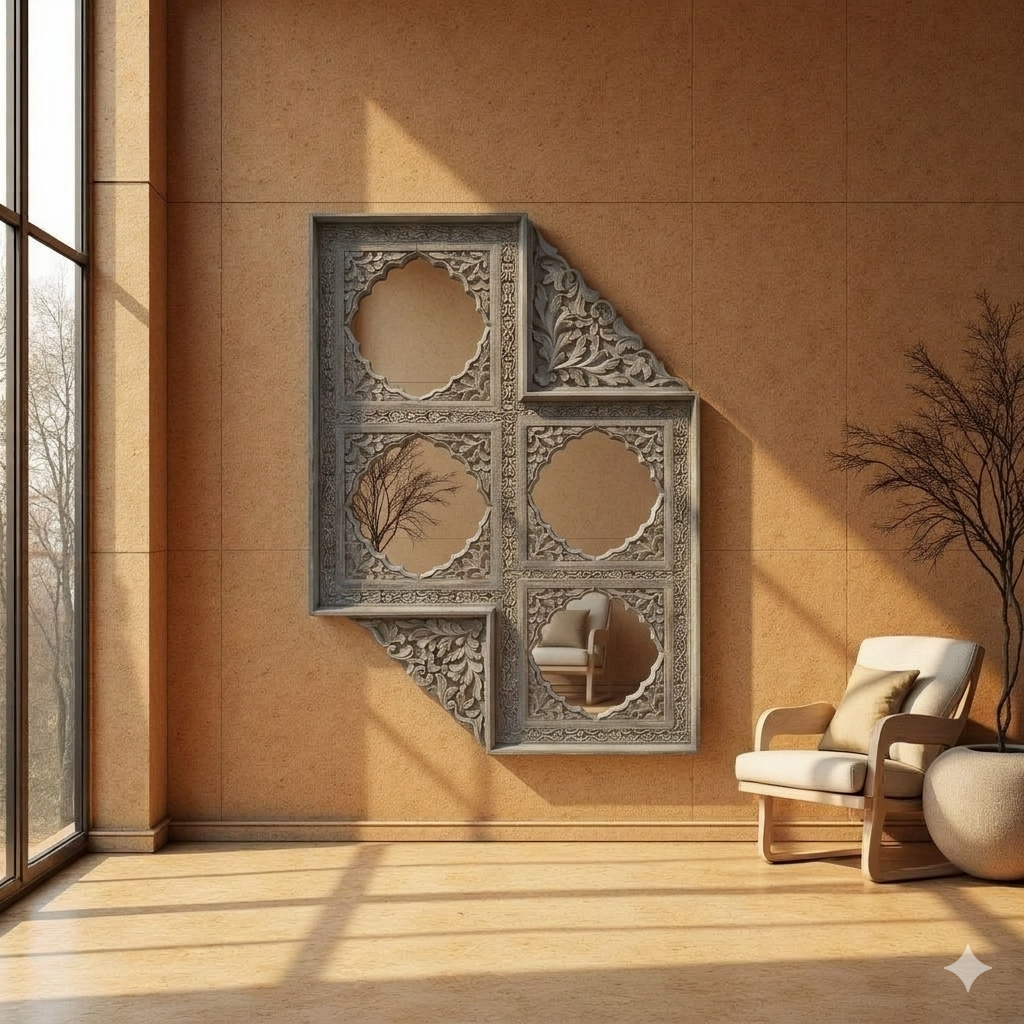   Luxury handcrafted mirror with emboss work Abu Dhabi, antique ethnic mirror frame Sharjah, Decorative jharokha mirror Abu Dhabi,
