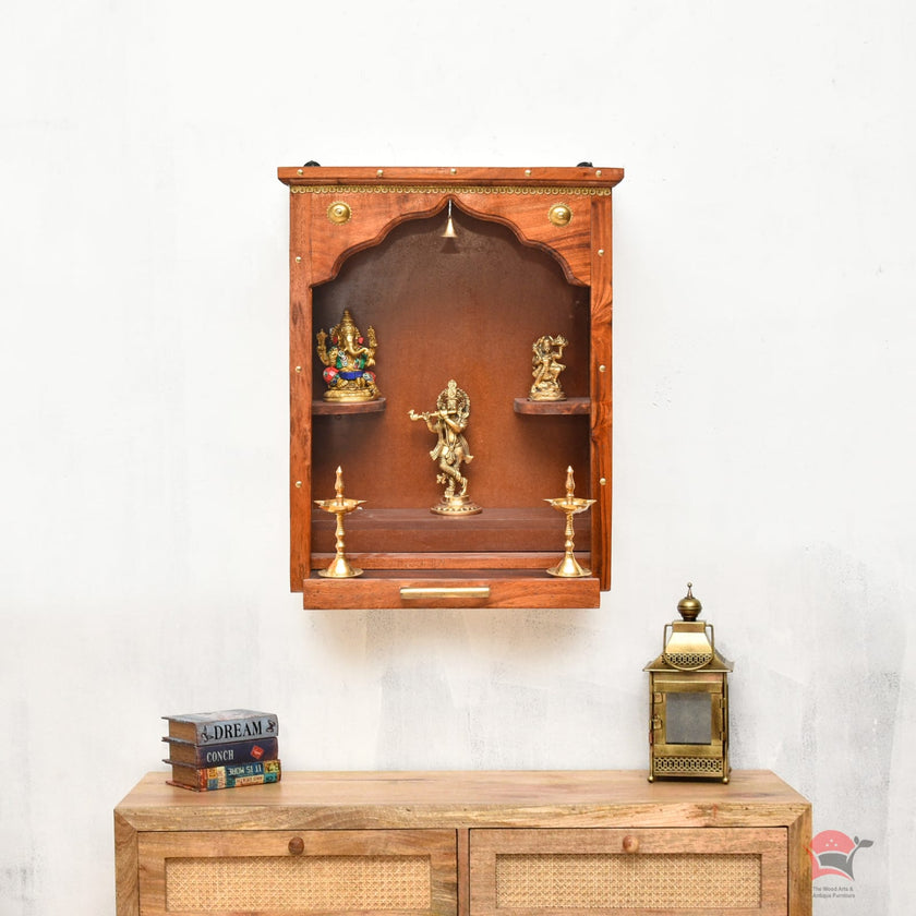 Solid wood wall hanging temple
