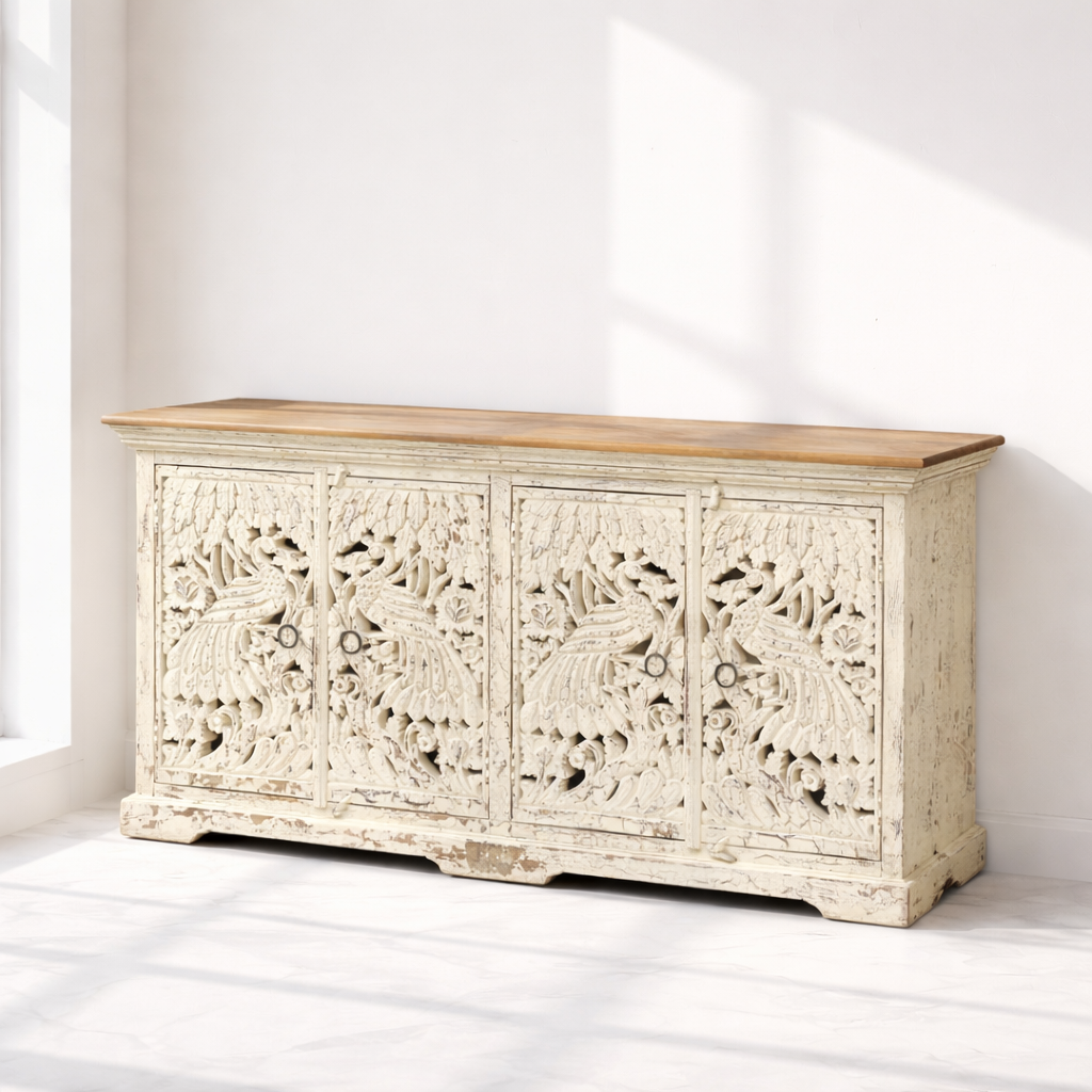 Royal Wooden Sideboard Sharjah, Indian Artisan Furniture Abu Dhabi, Living Room Sideboard Ajman, Hotel Furniture UAE, Restaurant Storage Cabinet Ras Al Khaimah,