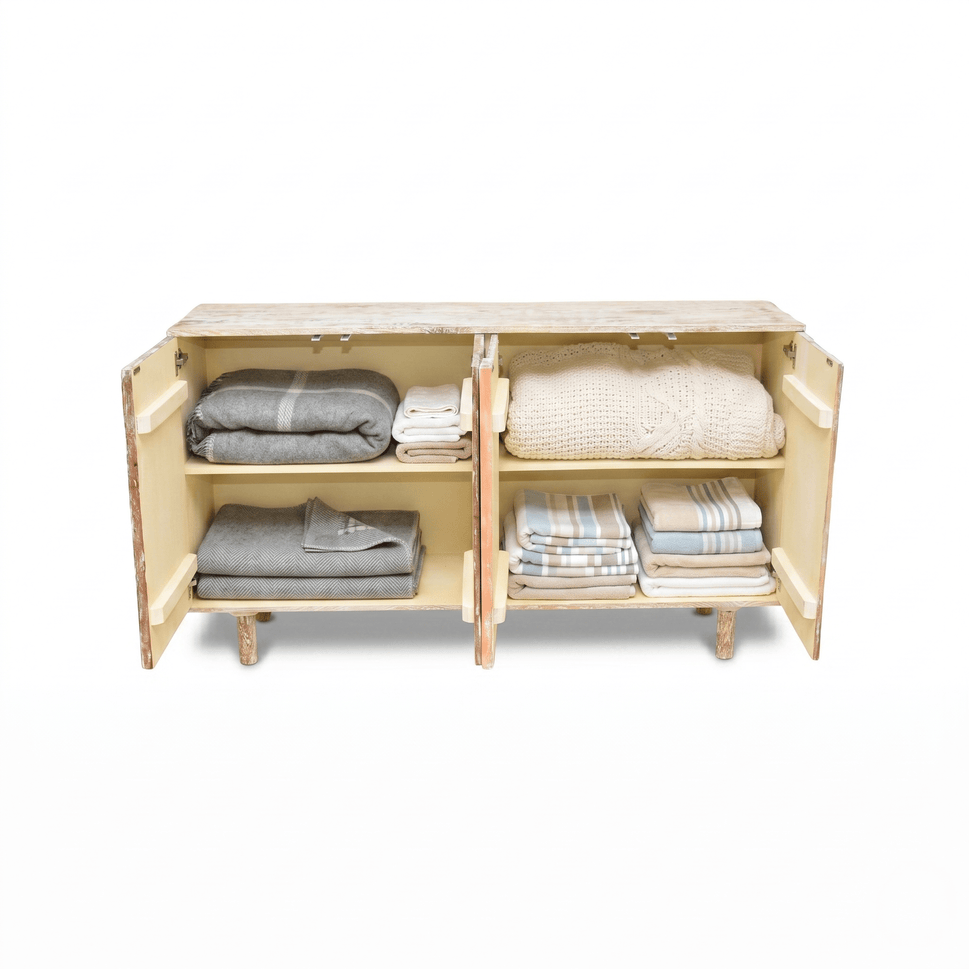 Savanna White Antique Finish Modern Farmhouse Sideboard