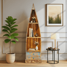 Switch Rustic Mango Wood Bookcase Dubai,
Handcrafted Wooden Furniture in UAE,Coastal Style Bookshelf wood,Marine Inspired Shelf recycle wood,Vintage Boat Rack,Rustic Nautical Cabinet,Boho Boat Bookcase, 1 image