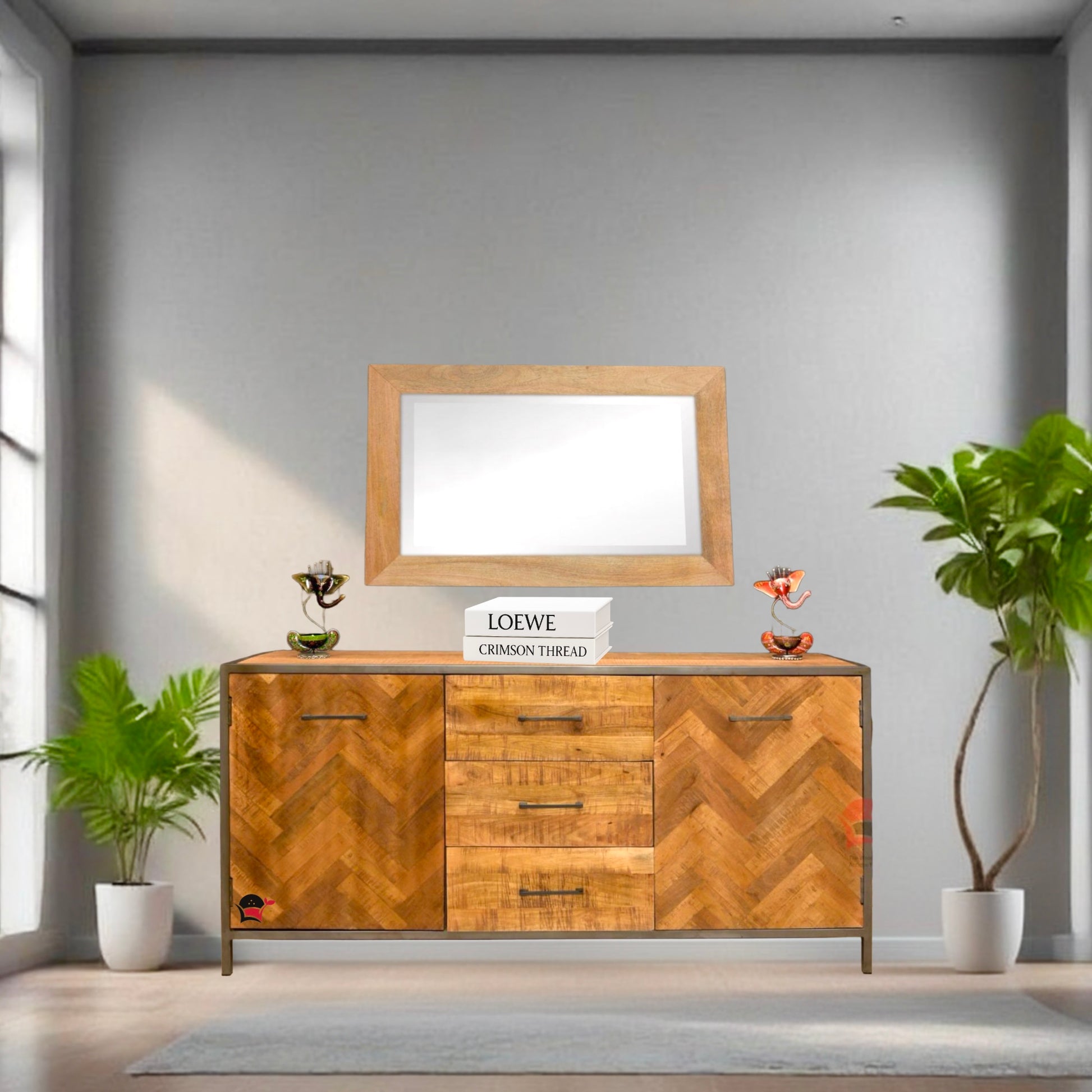 Wooden sideboard & storage cabinet