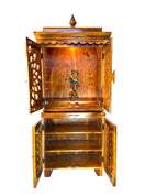 Switch Wooden mandir with shelves and doors
Handmade pooja mandir for home
Natural wood finish mandir
Traditional Indian wooden temple
Wooden temple with storage drawers 3 image