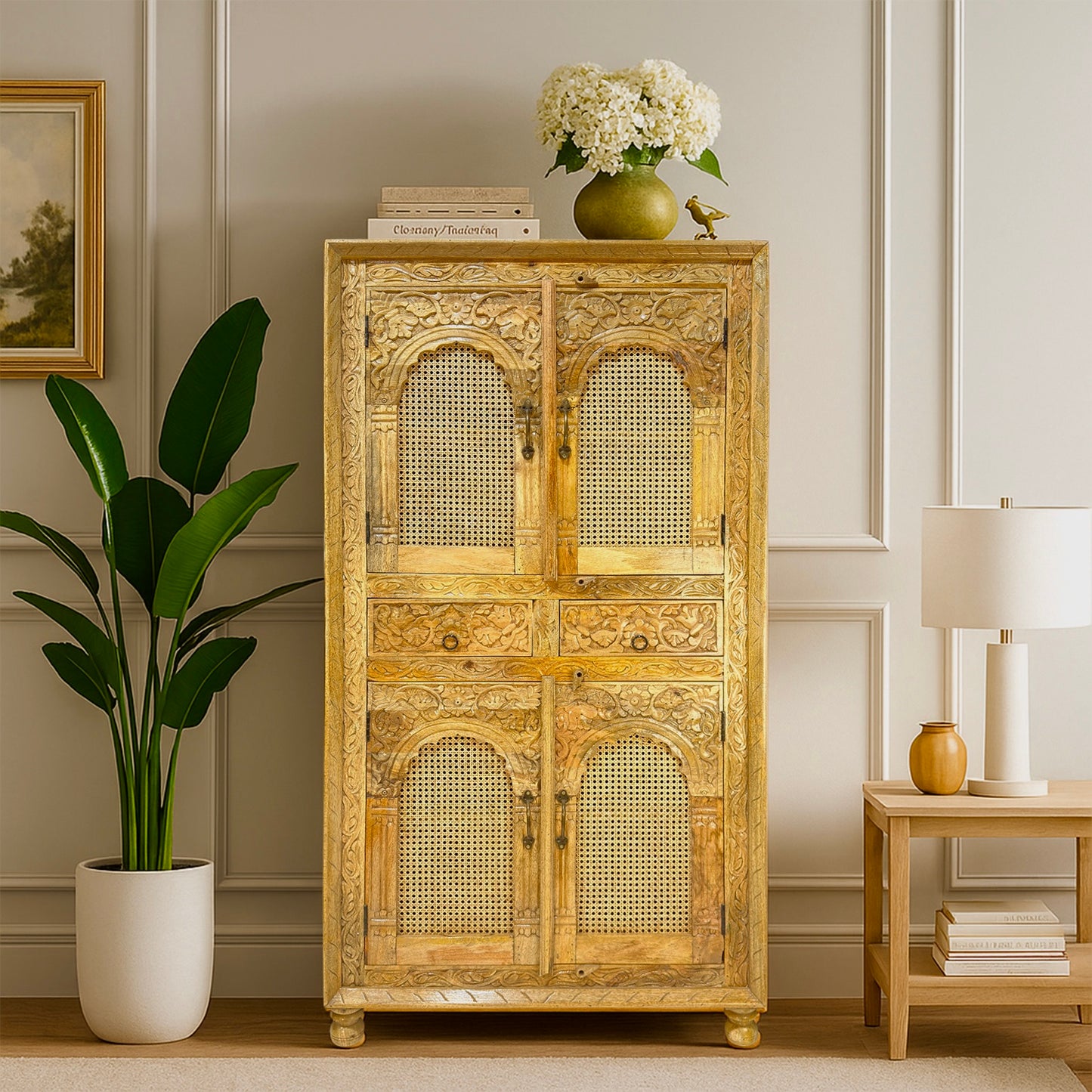 Wooden storage cupboard
Natural wood cupboard