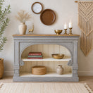 Switch kitchen display shelf table, dining room console table, artisan console table, luxury rustic console table, stylish rustic console table, classic handmade console table, modern handmade console table,  1 image