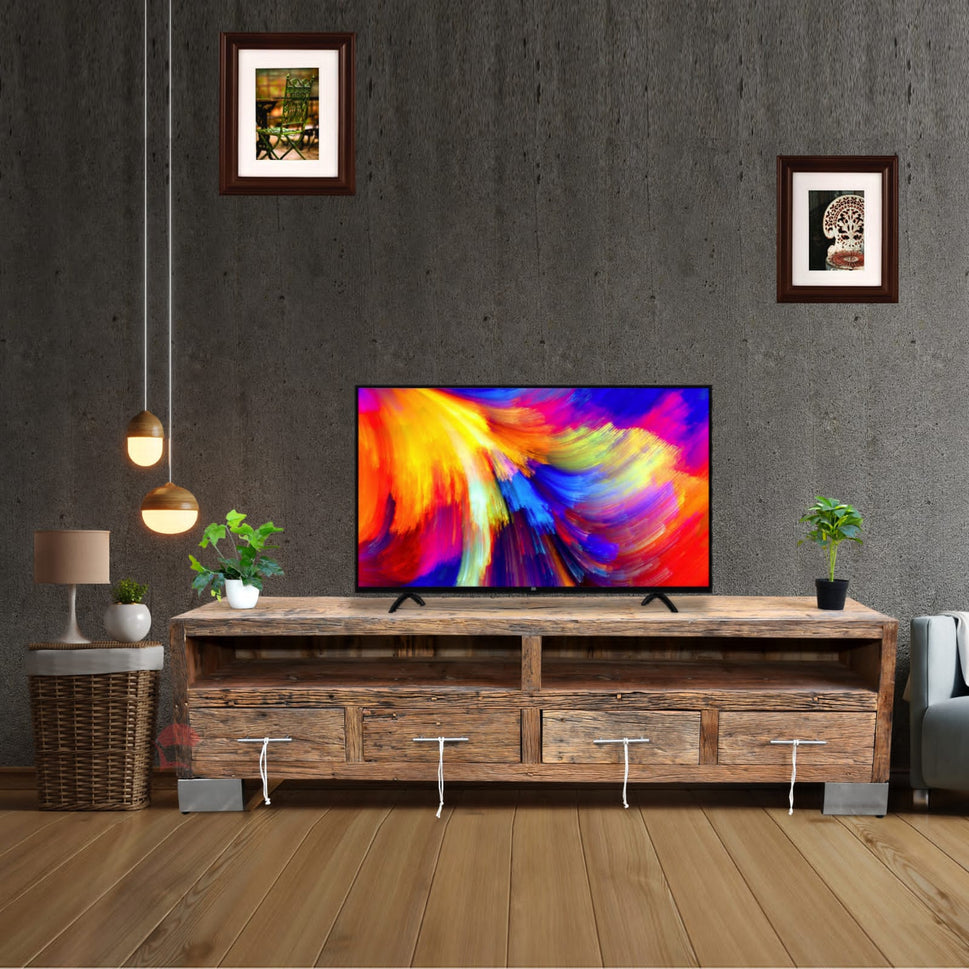Railway Sleeper Wood TV Cabinet with Drawers