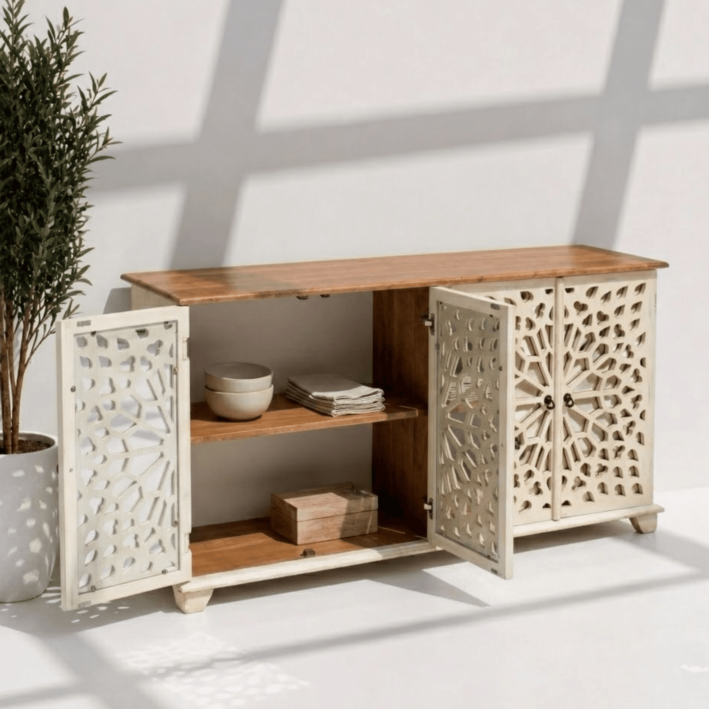 decorative mirror storage cabinet dining room, sideboard entryway mirror storage unit, buffet table living room side cabinet hotels, credenza table commercial spaces UAE,wooden side cabinet with 2 doors,