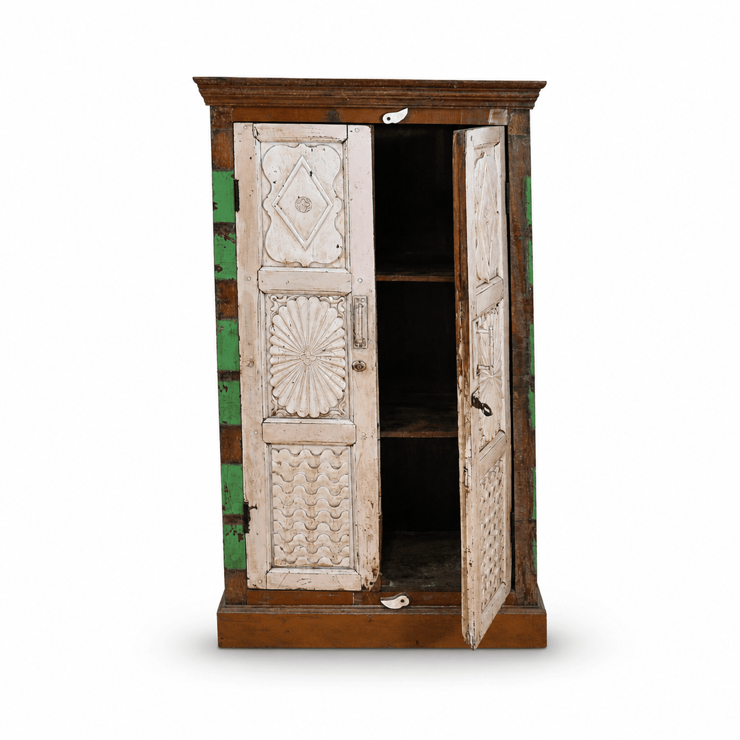 Premium Vintage Recycled solid Teak Wood Storage Cabinet