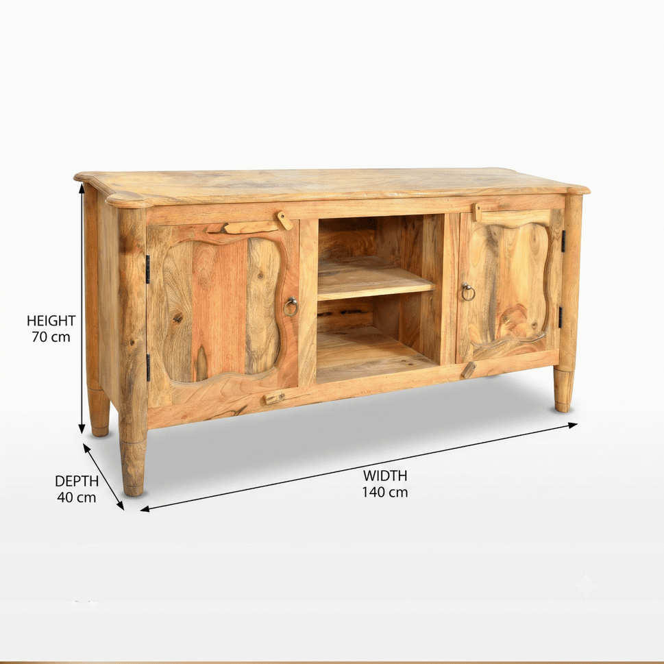 The Palm Grove Handmade Mango Wood TV Console