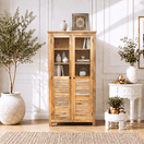 Switch hand made display cabinet, glass display cabinet solid wood, wooden display cabinet, solid wood display cabinet, solid mango wood display cabinet,  1 image