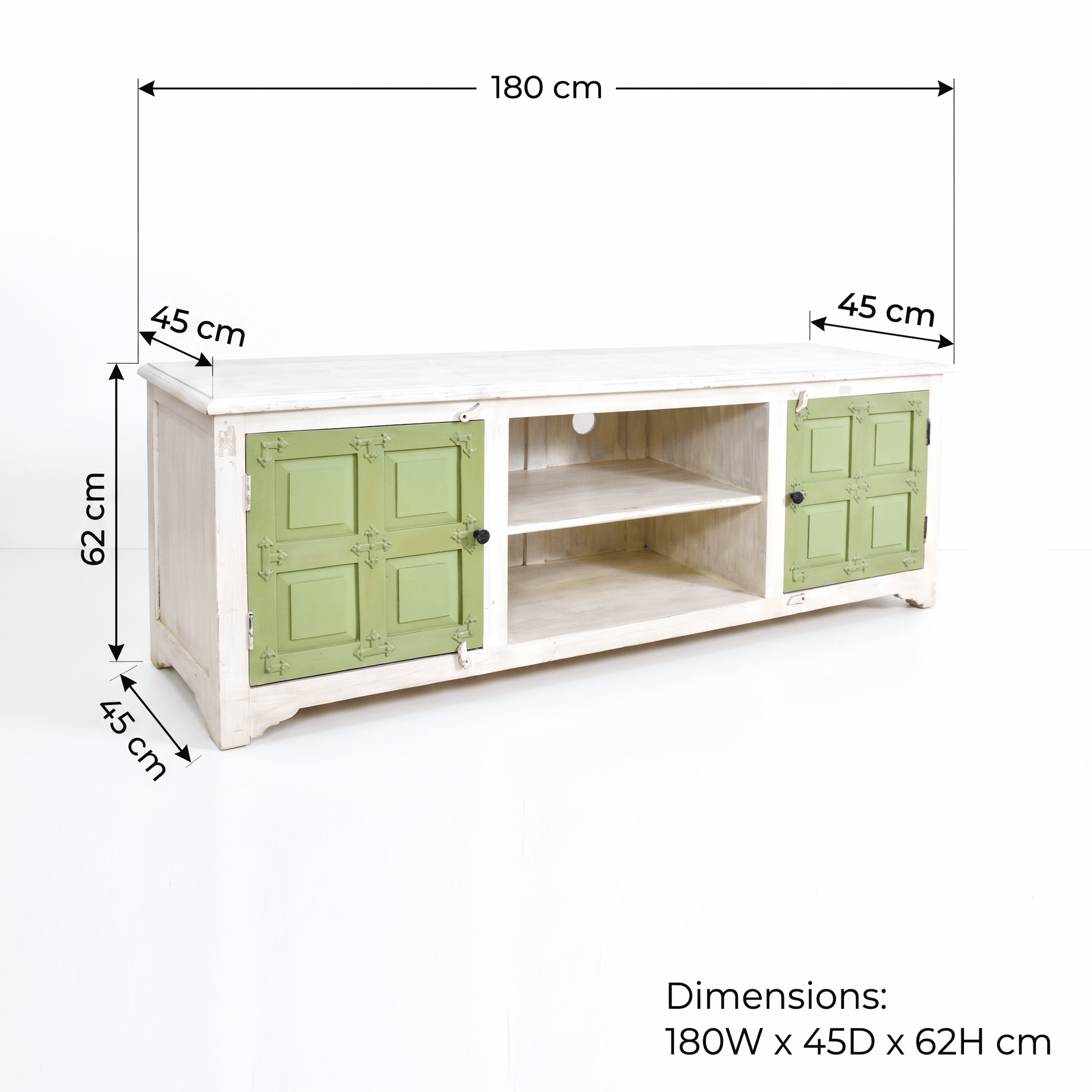 The Dubai Prestige Rustic Mango Wood Entertainment Center