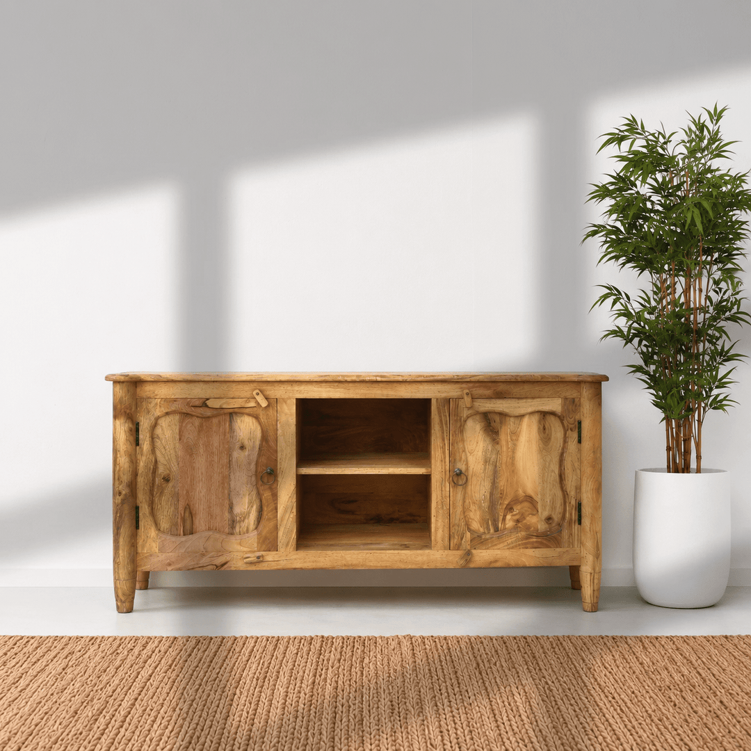 The Palm Grove Handmade Mango Wood TV Console