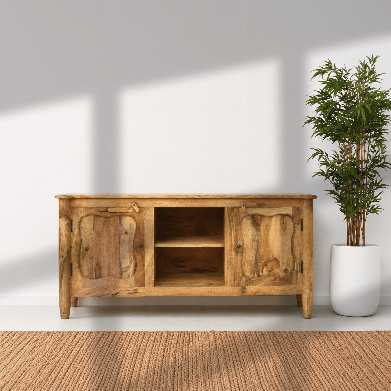 The Palm Grove Handmade Mango Wood TV Console