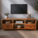 Switch hotel entertainment console solid wood UAE, restaurant media cabinet handcrafted UAE, home handmade furniture Dubai, home classic furniture UAE,  3 image