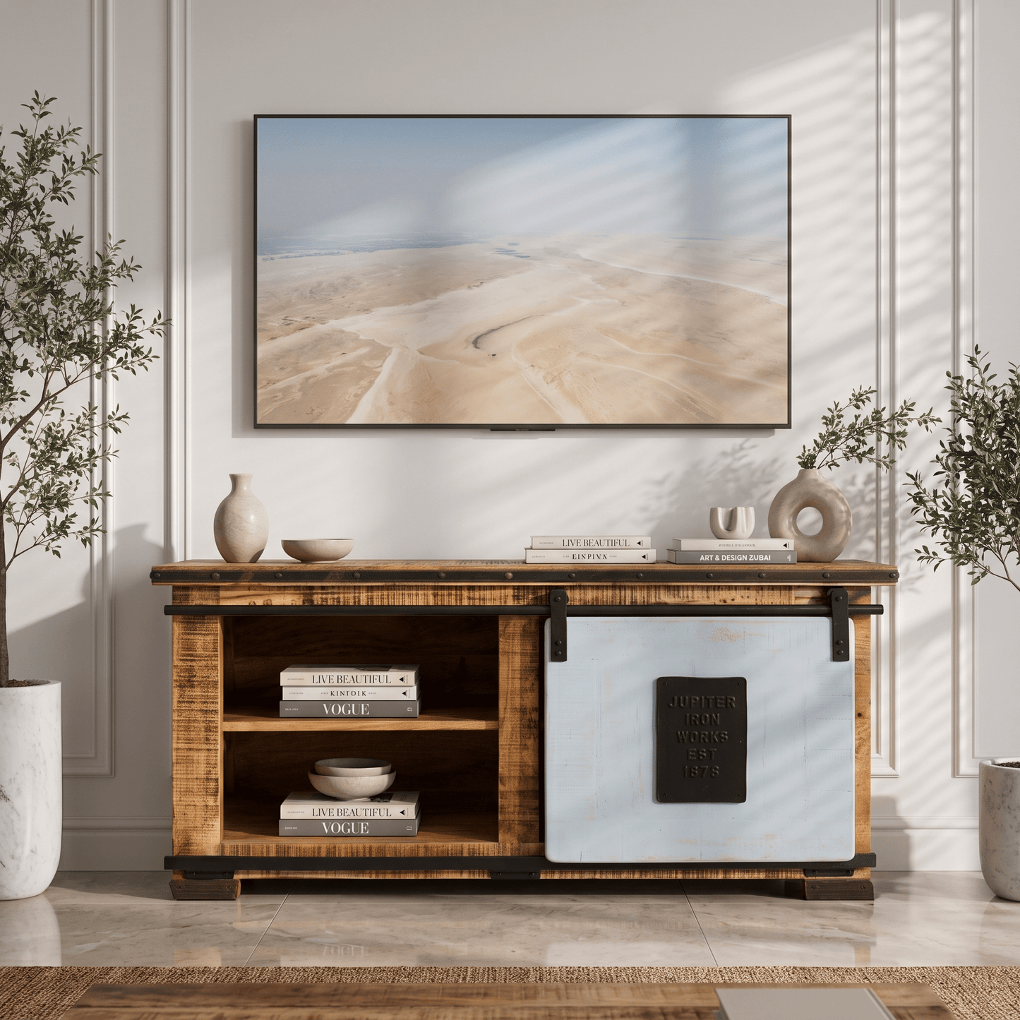handmade mango wood tv cabinet, handcrafted solid wood tv stand, crafted wooden media console, modern handmade tv unit, stylish solid wood tv cabinet, premium vintage wood tv console, 