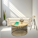 Switch wood and metal coffee tables Ajman, space saving nesting table Abu Dhabi, solid wood nesting coffee tables store near me,Solid wood round centre table UAE, 1 image