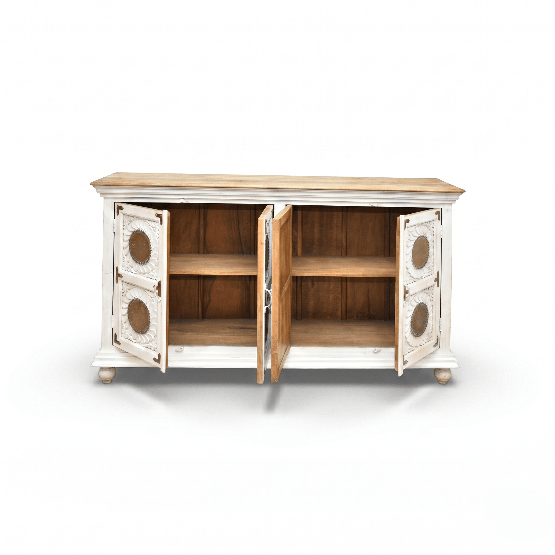 Royal Haven Carved hand made mango wood buffet Cabinet