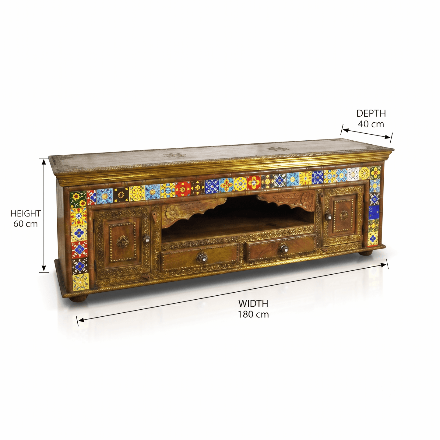 elegant media cabinet, handcrafted console cabinet, indian handmade Tv stand furniture, premium tv console furniture, stylish handmade media furniture, heirloom quality Tv unit furniture,