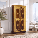 Switch storage cabinet with solid sheesham wood, storage cabinet handmade, storage cabinet handcrafted, storage cabinet crafted, storage cabinet with brass inlay work, 
 2 image