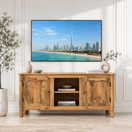 Switch real wood media cabinet, hardwood tv console, indian handmade tv cabinet, vintage mango wood tv stand, antique style media console, luxury tv cabinet, heritage tv console, wooden television cabinet, solid wood media unit, 
 2 image